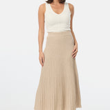 Rib Knit Skirt - Almond Marl