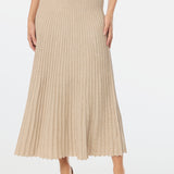 Rib Knit Skirt - Almond Marl