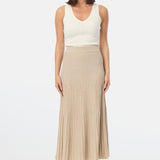 Rib Knit Skirt - Almond Marl