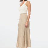 Rib Knit Skirt - Almond Marl