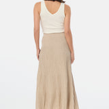 Rib Knit Skirt - Almond Marl
