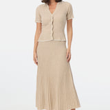 Rib Knit Skirt - Almond Marl