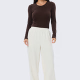 Elastic Waist Pant - Ecru