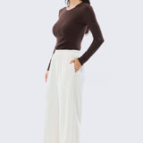 Long Sleeve Jersey Top - Dark Chocolate