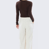 Long Sleeve Jersey Top - Dark Chocolate