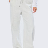Pintuck Tracksuit Pant - Snow Marl