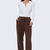 Pintuck Tracksuit Pant - Cappuccino