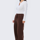 Pintuck Tracksuit Pant - Cappuccino