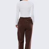 Pintuck Tracksuit Pant - Cappuccino