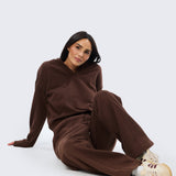 Pintuck Tracksuit Pant - Cappuccino