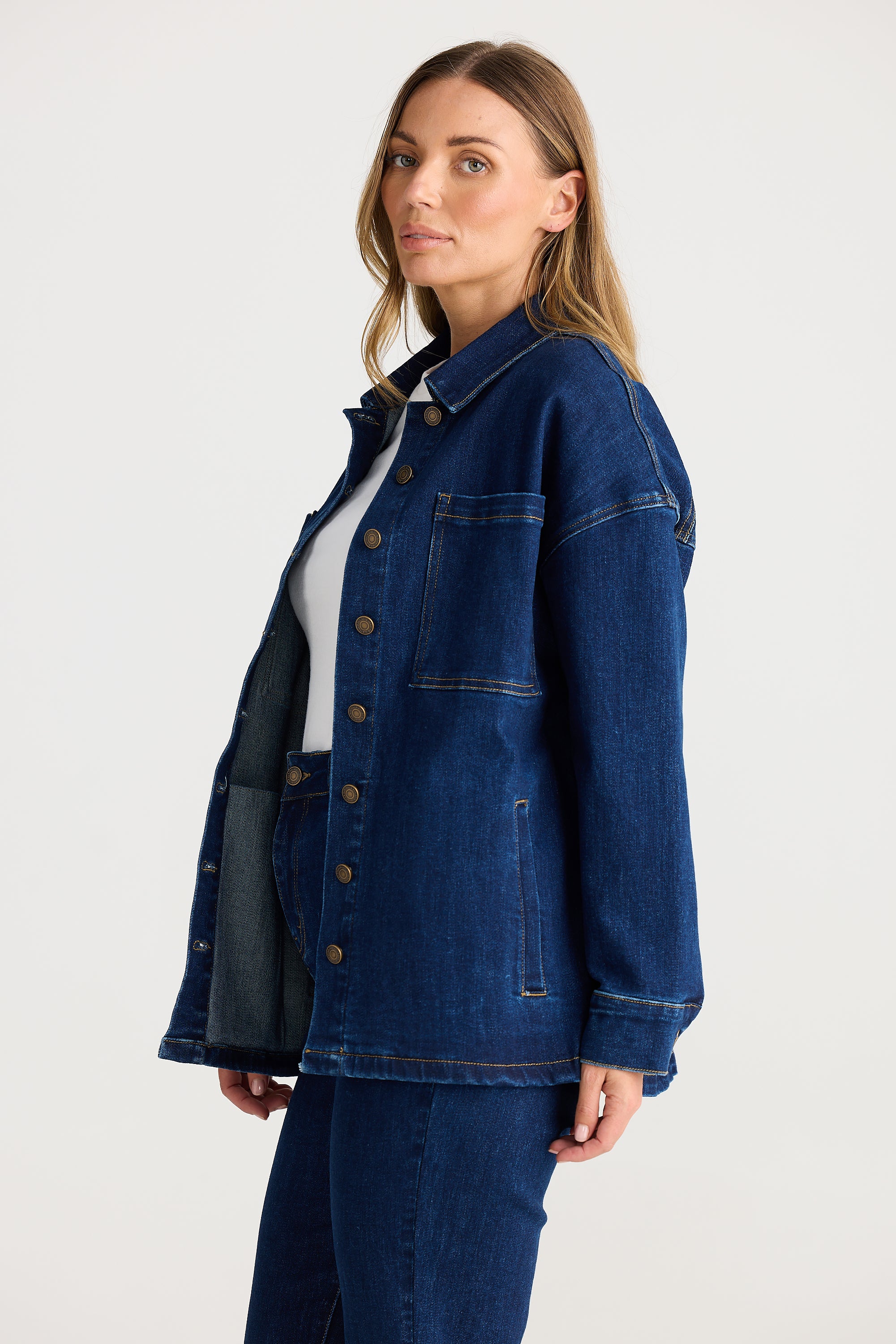 Core Denim Oversized Jacket - Ink – Serafina