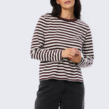 Long Sleeve T-Shirt - Cappuccino Stripe