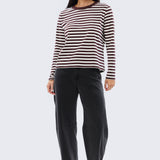 Long Sleeve T-Shirt - Cappuccino Stripe