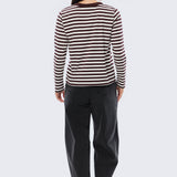 Long Sleeve T-Shirt - Cappuccino Stripe