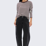 Long Sleeve T-Shirt - Cappuccino Stripe