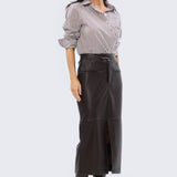 Pocket Shirt - Chocolate & White Stripe