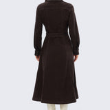 D Ring Denim Shirt Dress - Chocolate