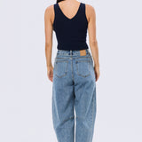V-Neck Knit Tank - Navy