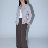 Pocket Shirt - Chocolate & White Stripe