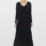 Rib Knit Skirt - Black