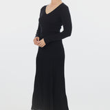 Rib Knit Skirt - Black
