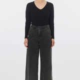 Signature Wide Leg Jeans - Black Wash