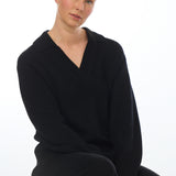 Polo Knit Jumper - Black