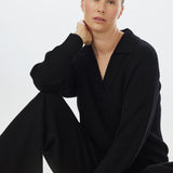 Polo Knit Jumper - Black