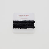 Silk Slim Scrunchies - Black
