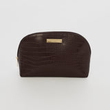 Cosmetic Bag - Chocolate Croc