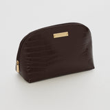 Cosmetic Bag - Chocolate Croc