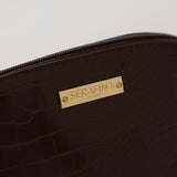Cosmetic Bag - Chocolate Croc