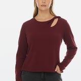 Twist Long Sleeve Top - Mulberry