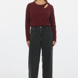 Twist Long Sleeve Top - Mulberry