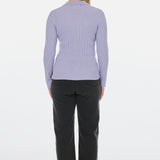 Buttoned Knit Top - Lavender