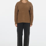 Cable Knit Jumper - Nutmeg