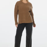 Cable Knit Jumper - Nutmeg