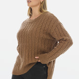 Cable Knit Jumper - Nutmeg