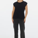 Cap Sleeve Jersey Tank - Black