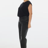 Cap Sleeve Jersey Tank - Black