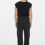 Cap Sleeve Jersey Tank - Black