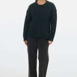 Cable Knit Jumper - Emerald