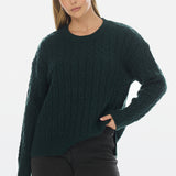 Cable Knit Jumper - Emerald
