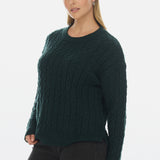 Cable Knit Jumper - Emerald