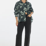Shirt - Emerald Blurred Floral