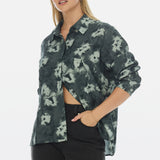 Shirt - Emerald Blurred Floral