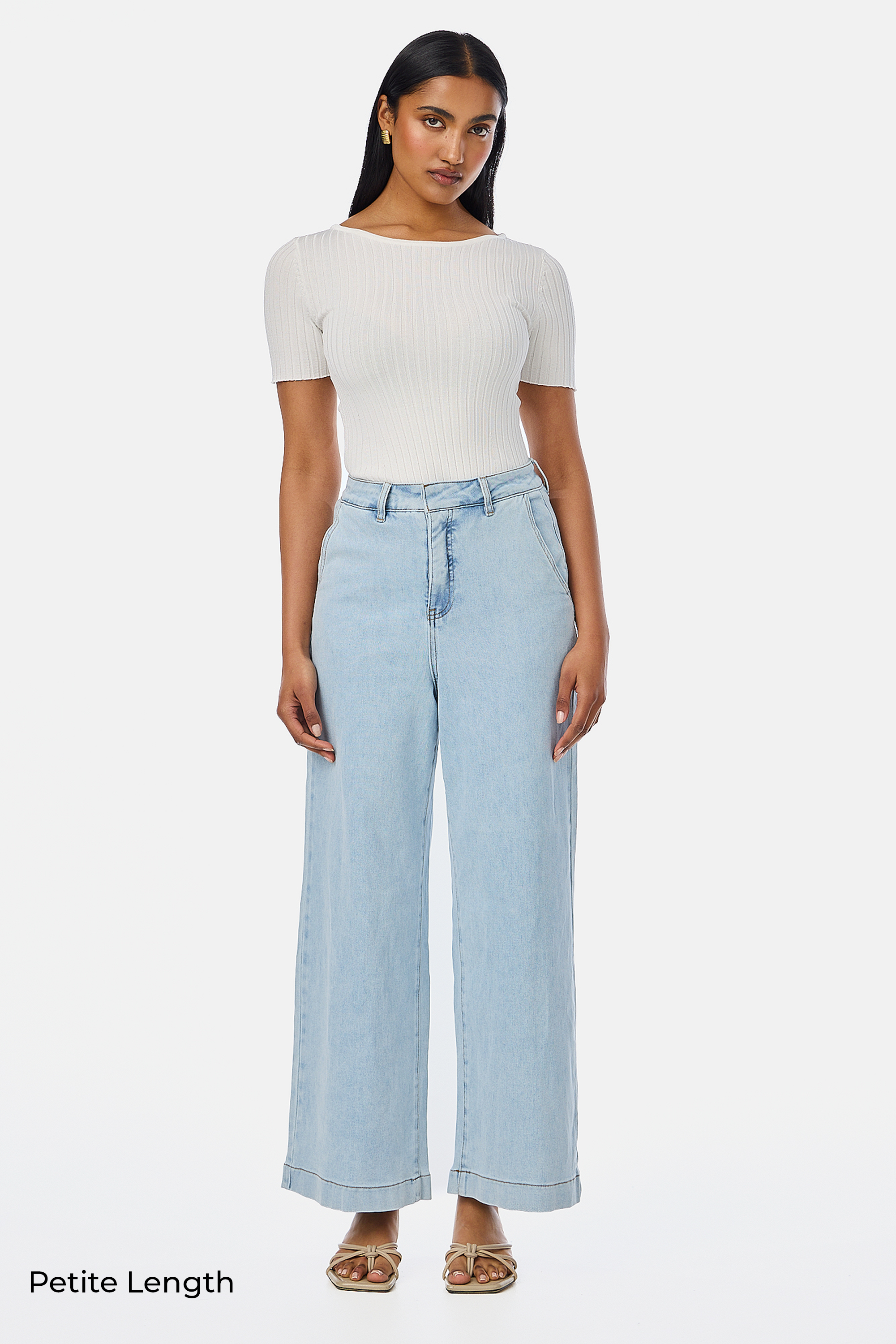 Signature Wide Leg Jeans - Light Blue Wash