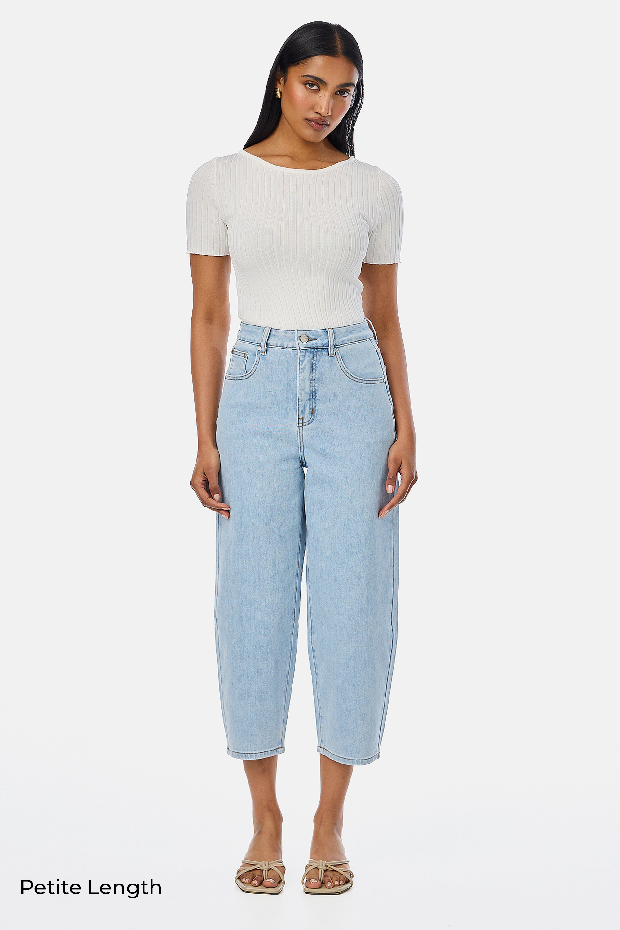 Signature Barrel Leg Jeans - Light Blue Wash