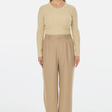 Pleat Front Pants - Camel