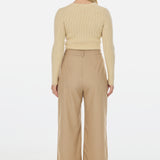 Pleat Front Pants - Camel